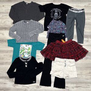 Clothes Lot Girls Sz 7 8 All Season Gymboree Justice Skirt Pants Tops 9pc